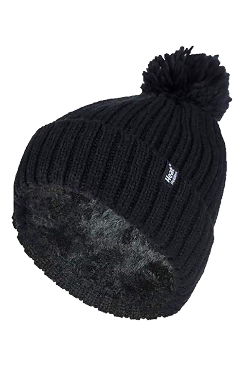 Womens Thermal Winter Bobble Hat With Pom Pom -