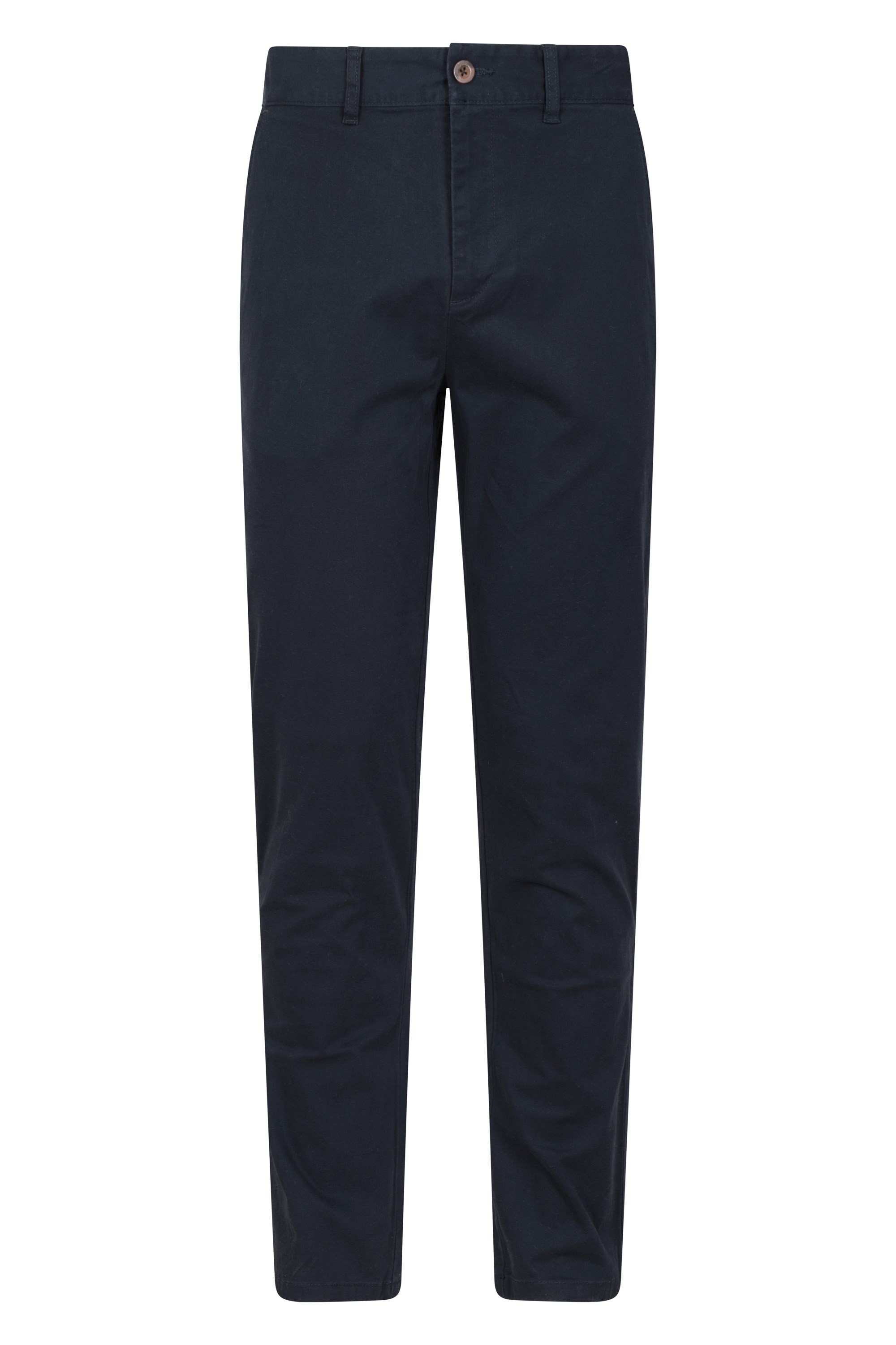 Woods Mens Organic Chino Trousers - Short Length - Dark Blue