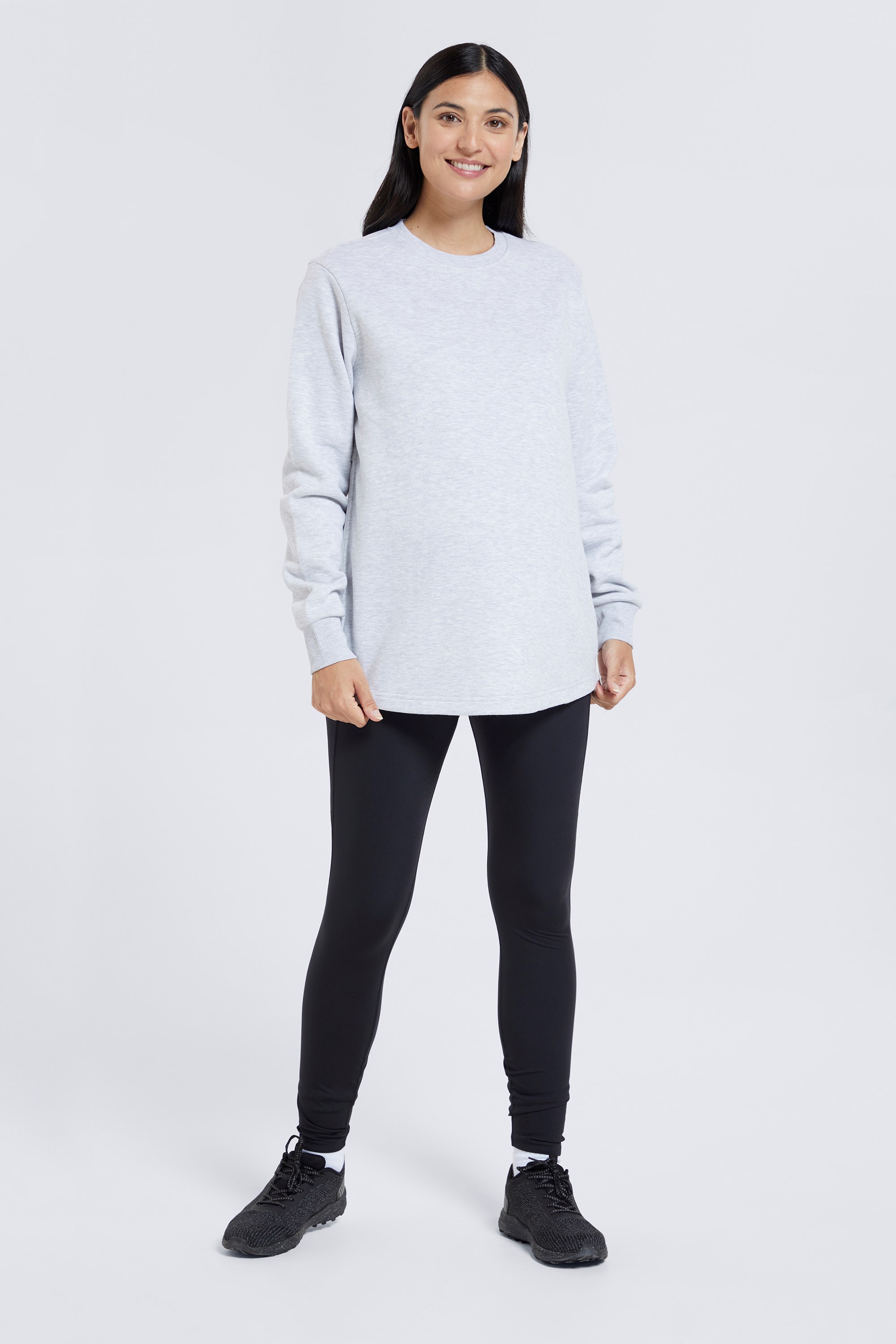 Zircon Maternity Side-zip Sweatshirt - Grey