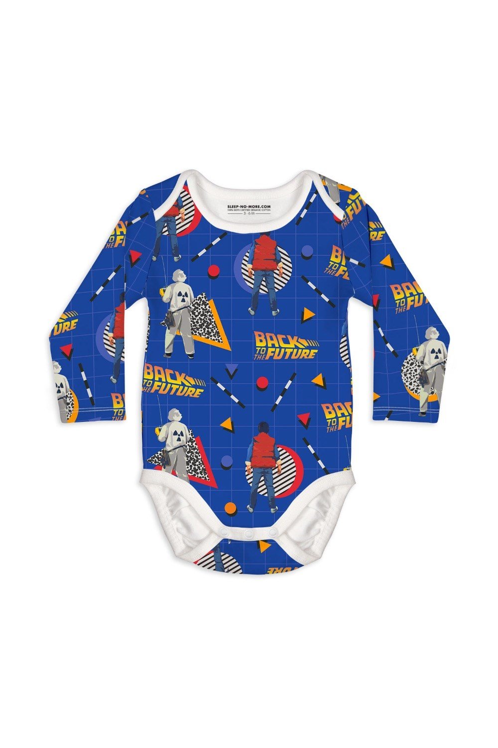 Back To The Future 01 Long Sleeved Baby Bodysuit -