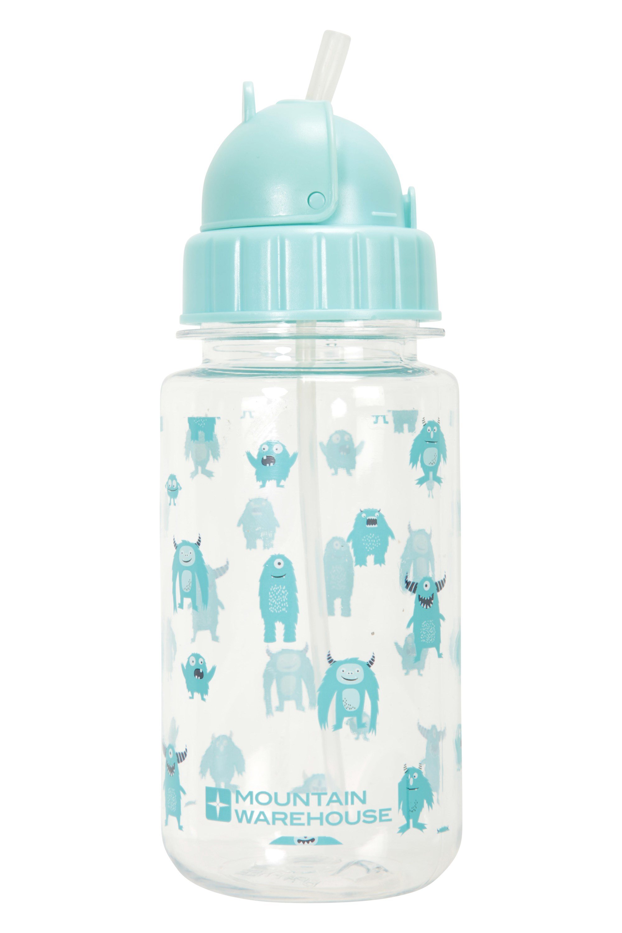 Bpa Free Printed Flip Lid Kids Water Bottle - 350ml - Blue