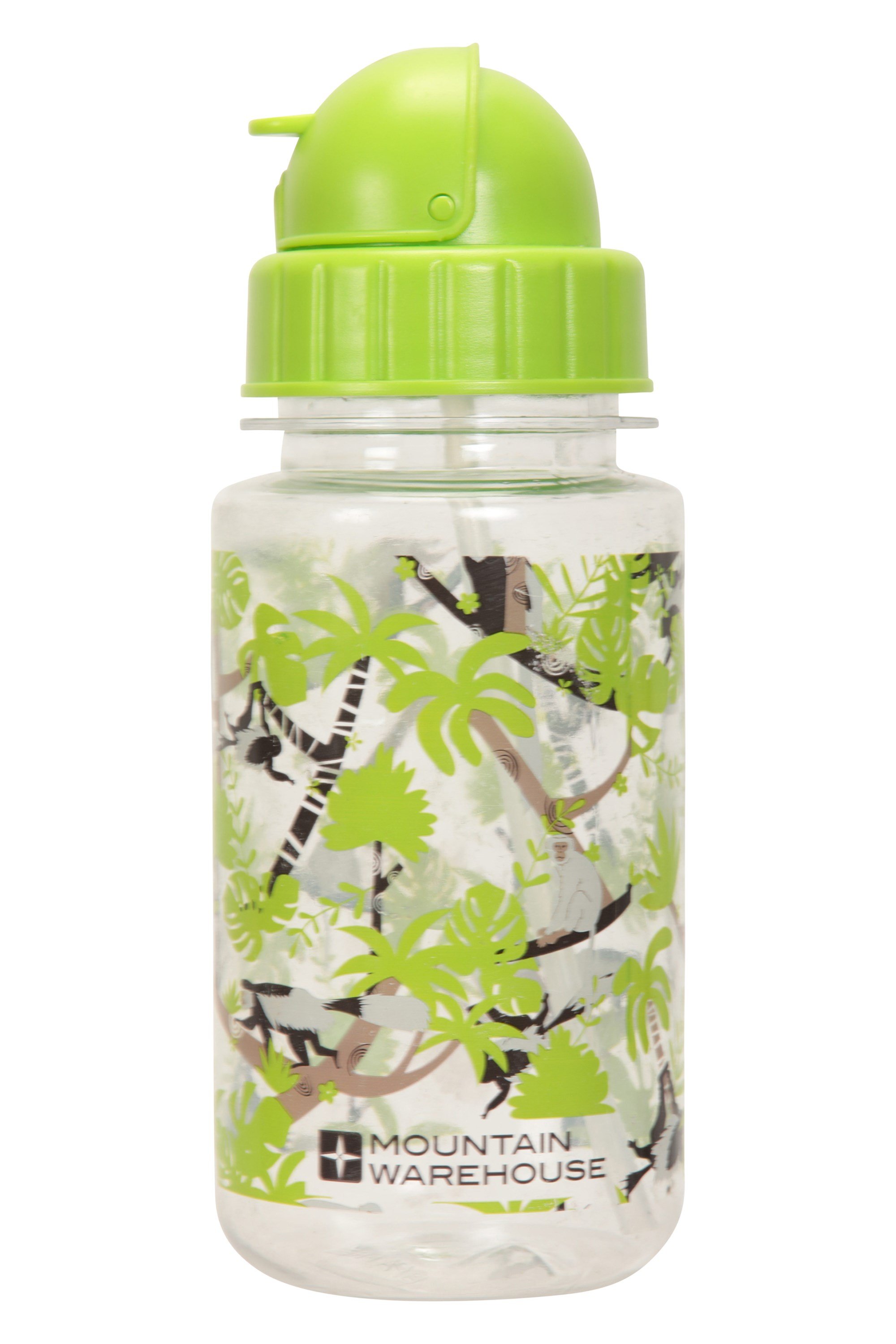 Bpa Free Printed Flip Lid Kids Water Bottle - 350ml - Green