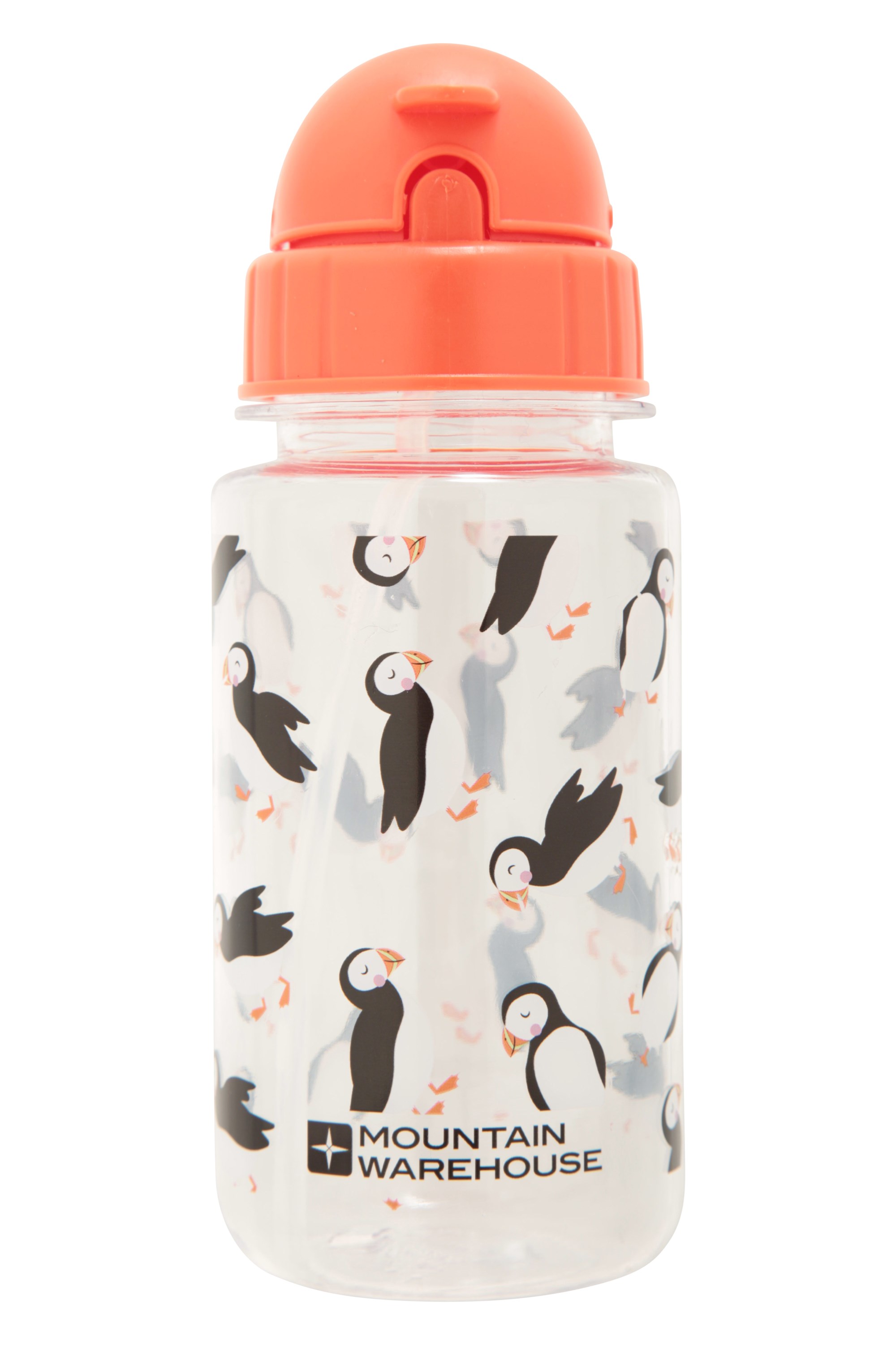 Bpa Free Printed Flip Lid Kids Water Bottle - 350ml - Orange