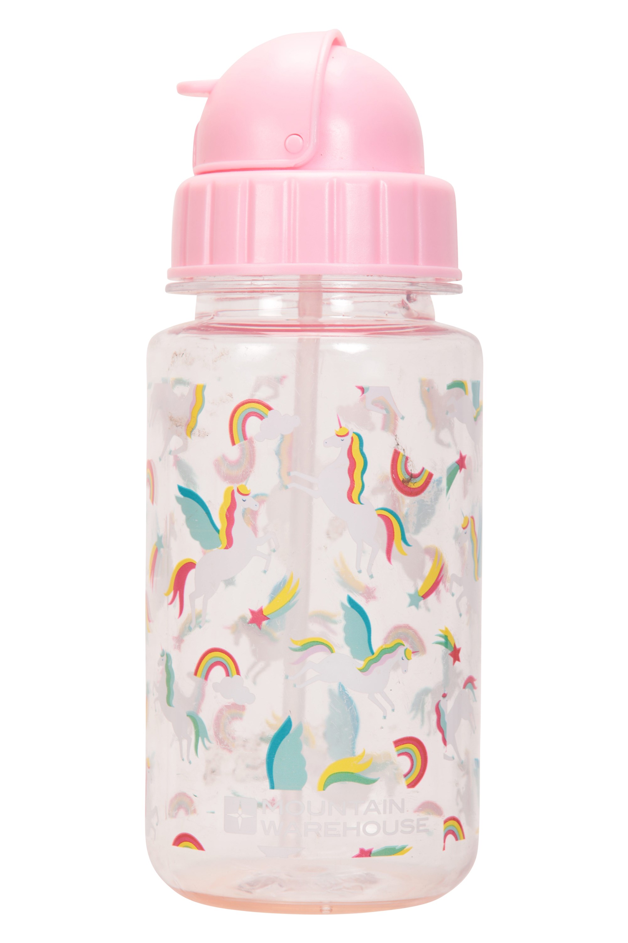 Bpa Free Printed Flip Lid Kids Water Bottle - 350ml - Pink