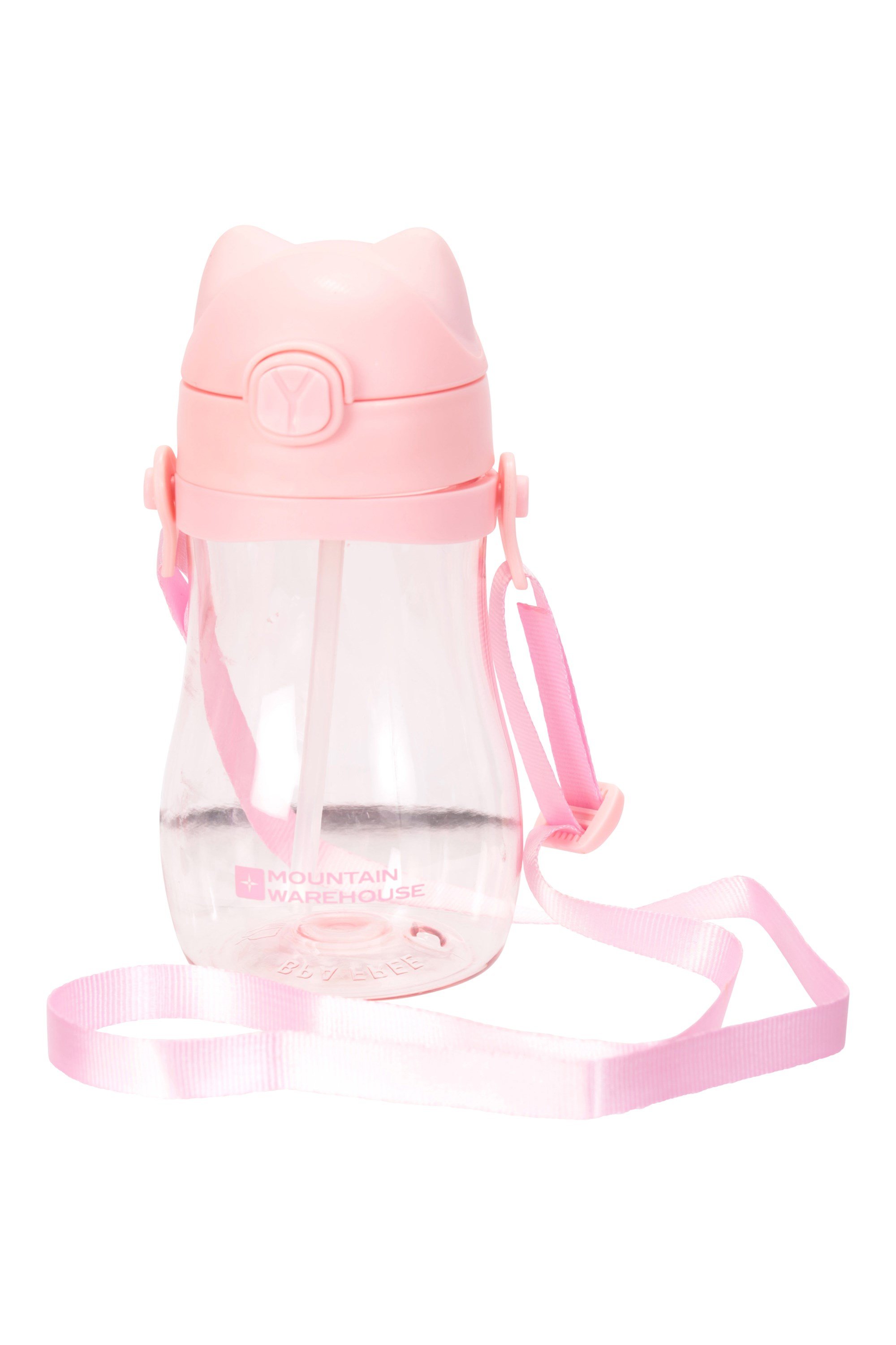 Bpa-free Flip Lid Water Bottle With Ears - 400ml - Pink