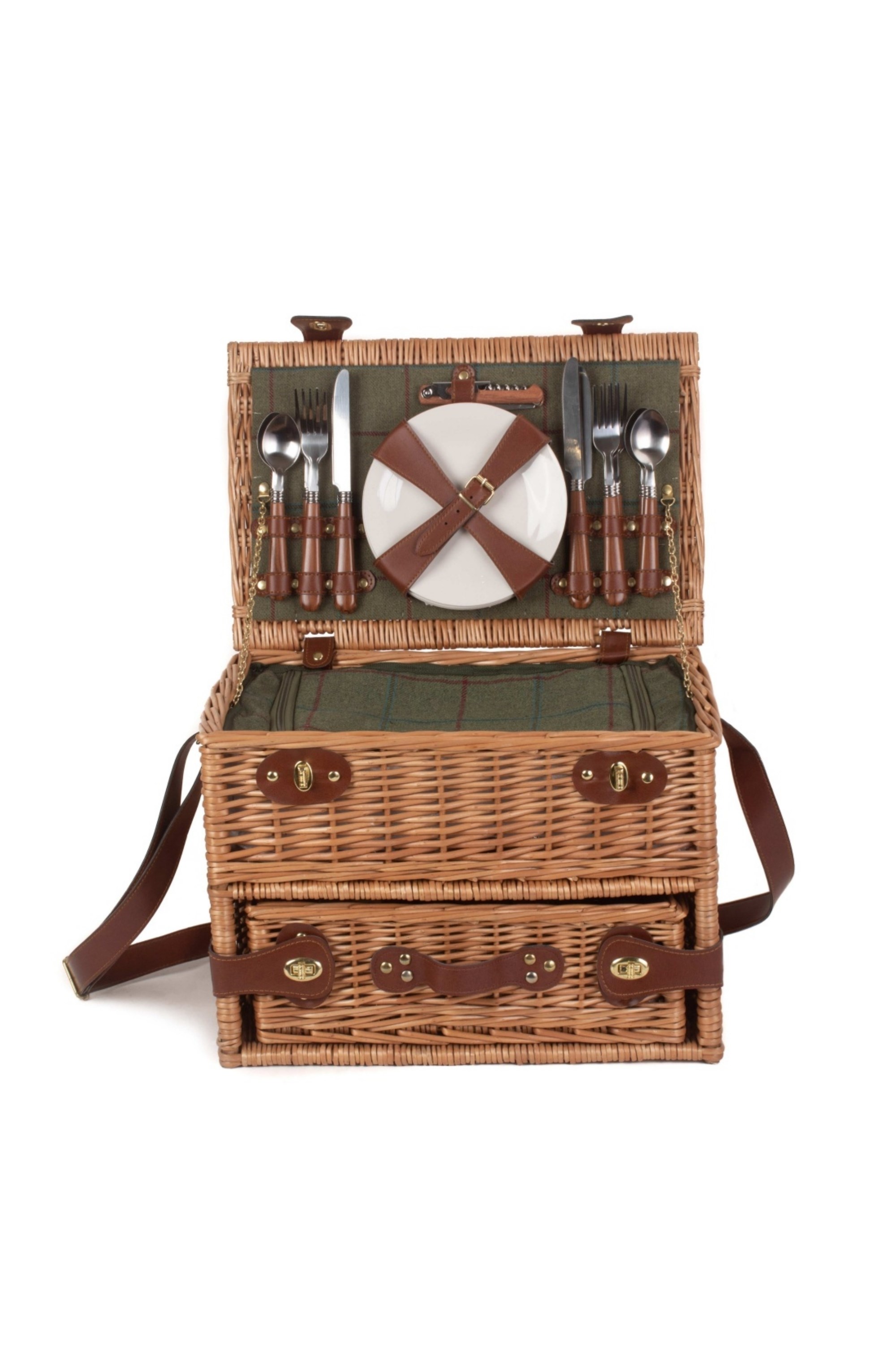 4 Person Fitted Picnic Basket With Drawers -