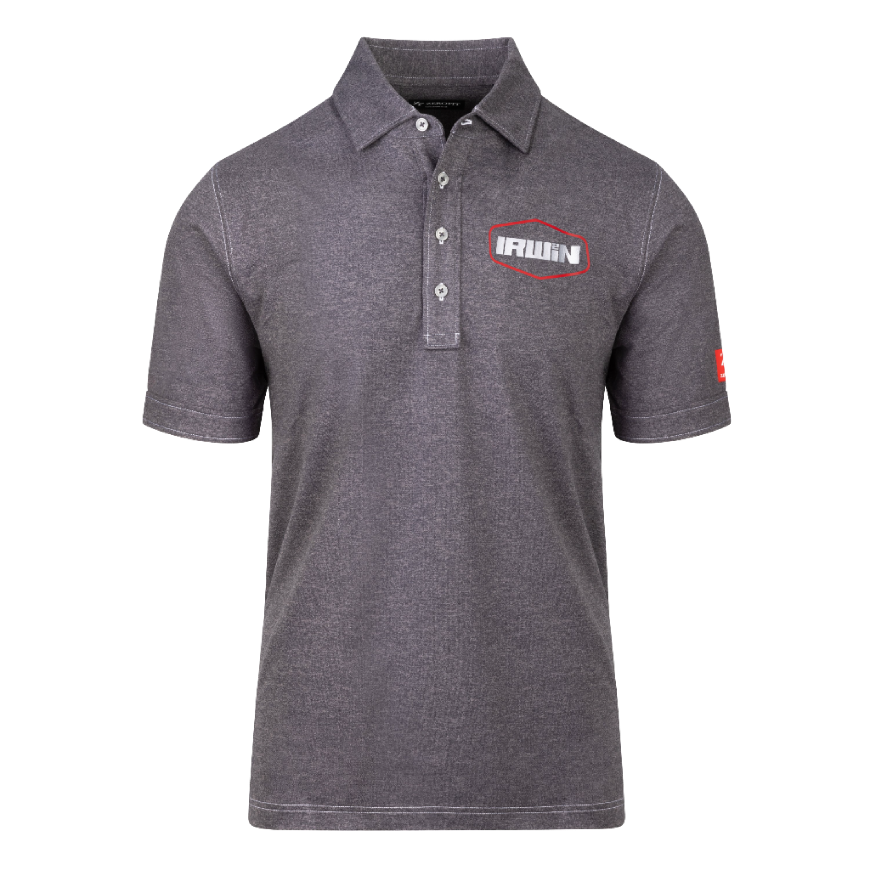 Zerofit Glenn Irwin North West Polo Shirt - Grey Heather M
