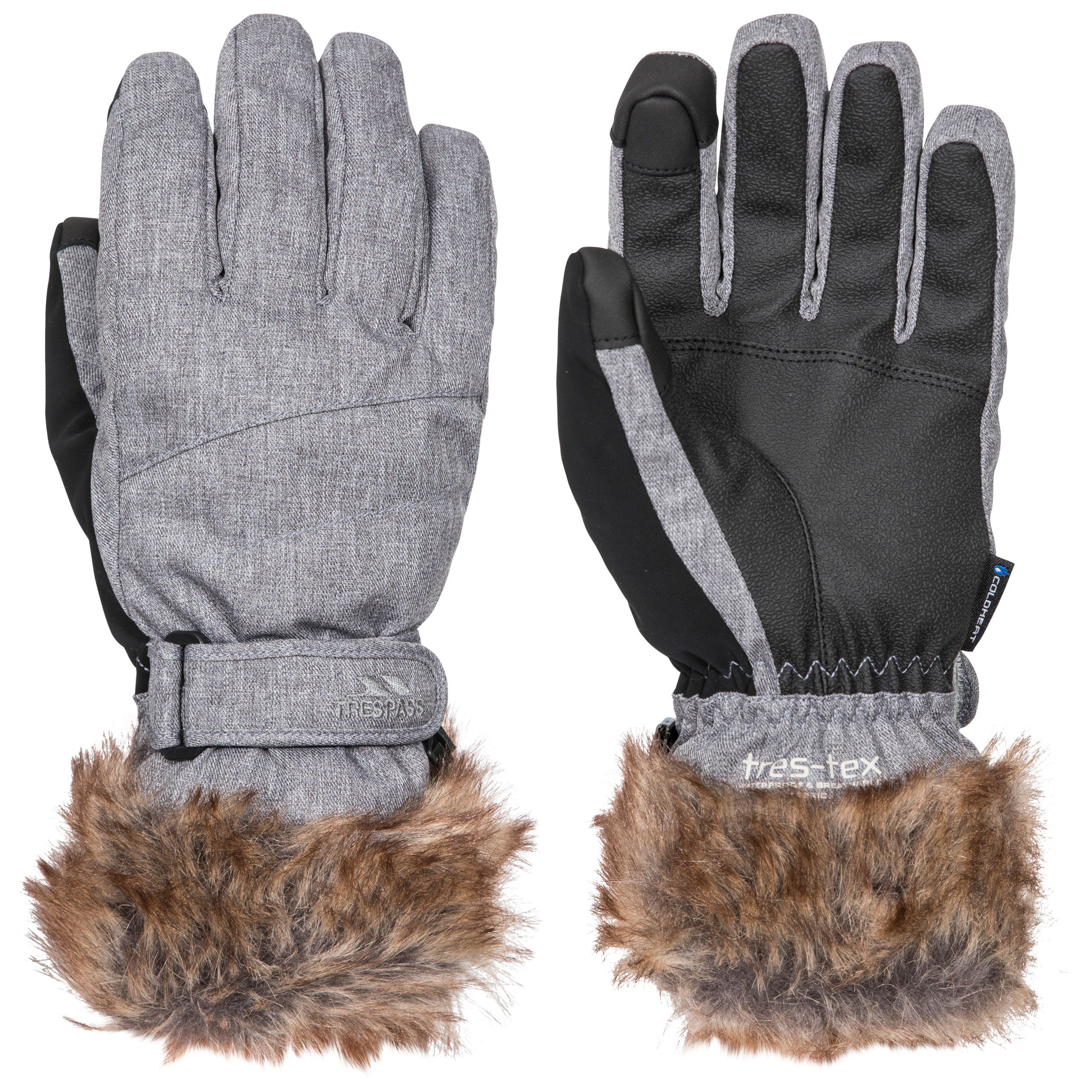 Shiloh Womens Gloves With Faux Fur Cuff