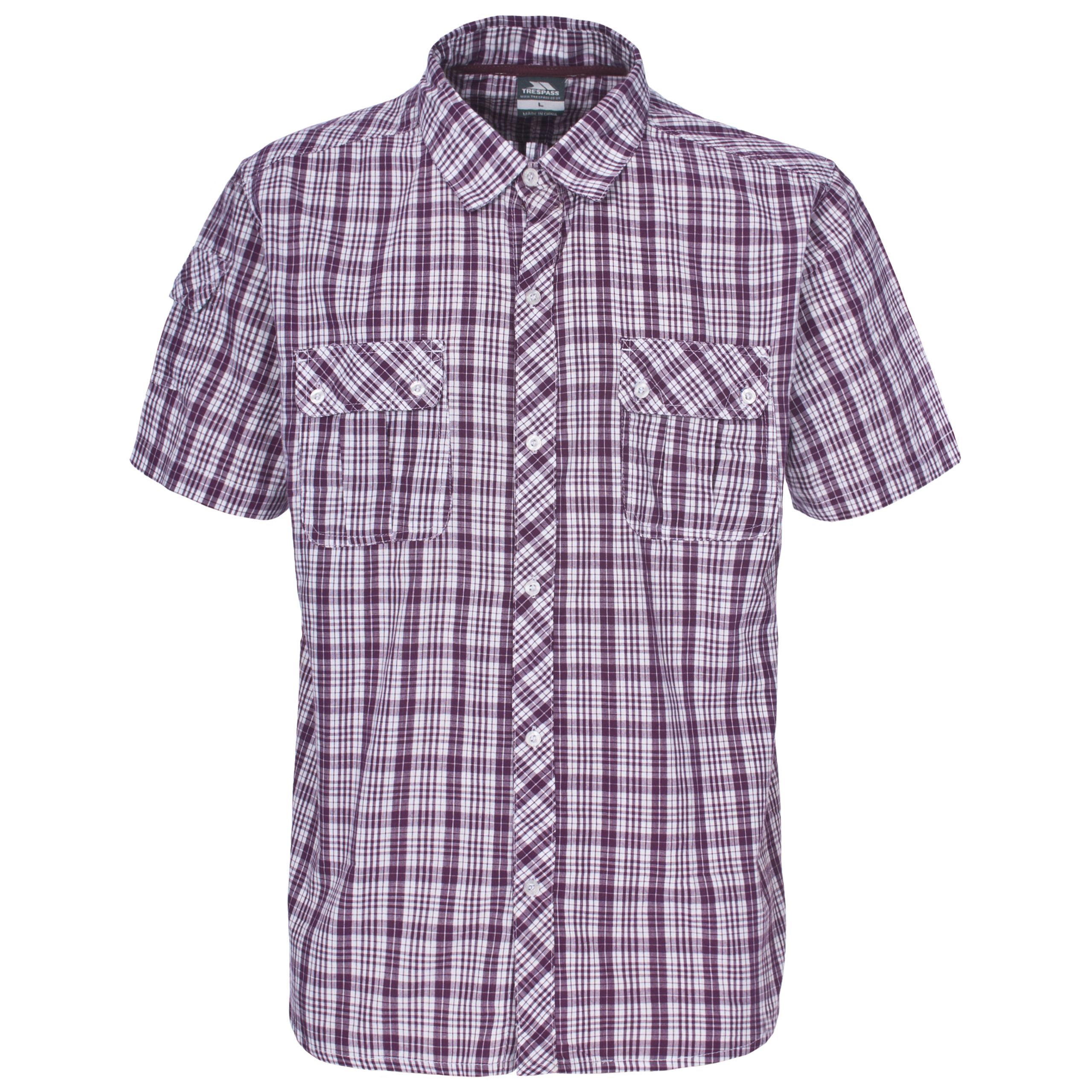 Tolpis Mens Short Sleeve Checked Shirt