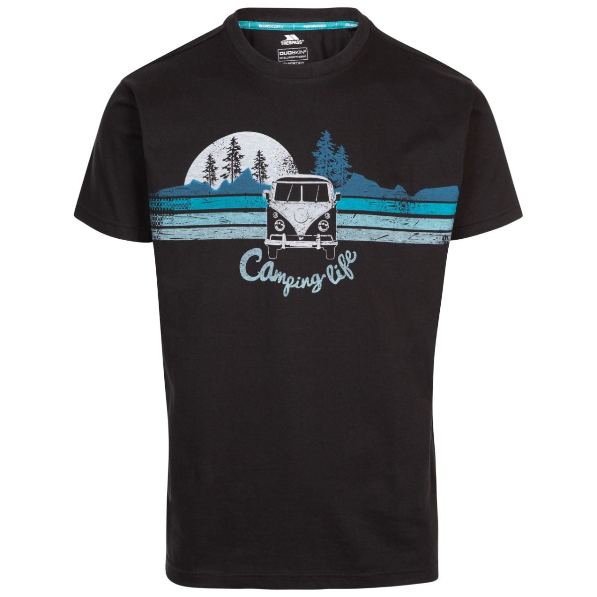 Trespass Mens Casual Short Sleeve Graphic Camping Life T-shirt Cromer