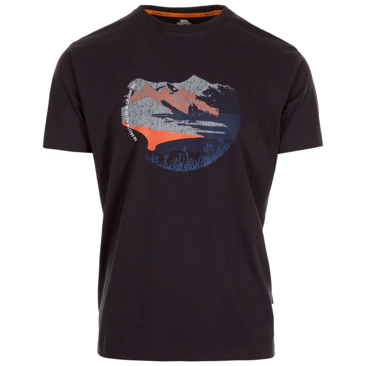 Trespass Mens Casual Short Sleeve Graphic Mountainscape T-shirt Barnstaple