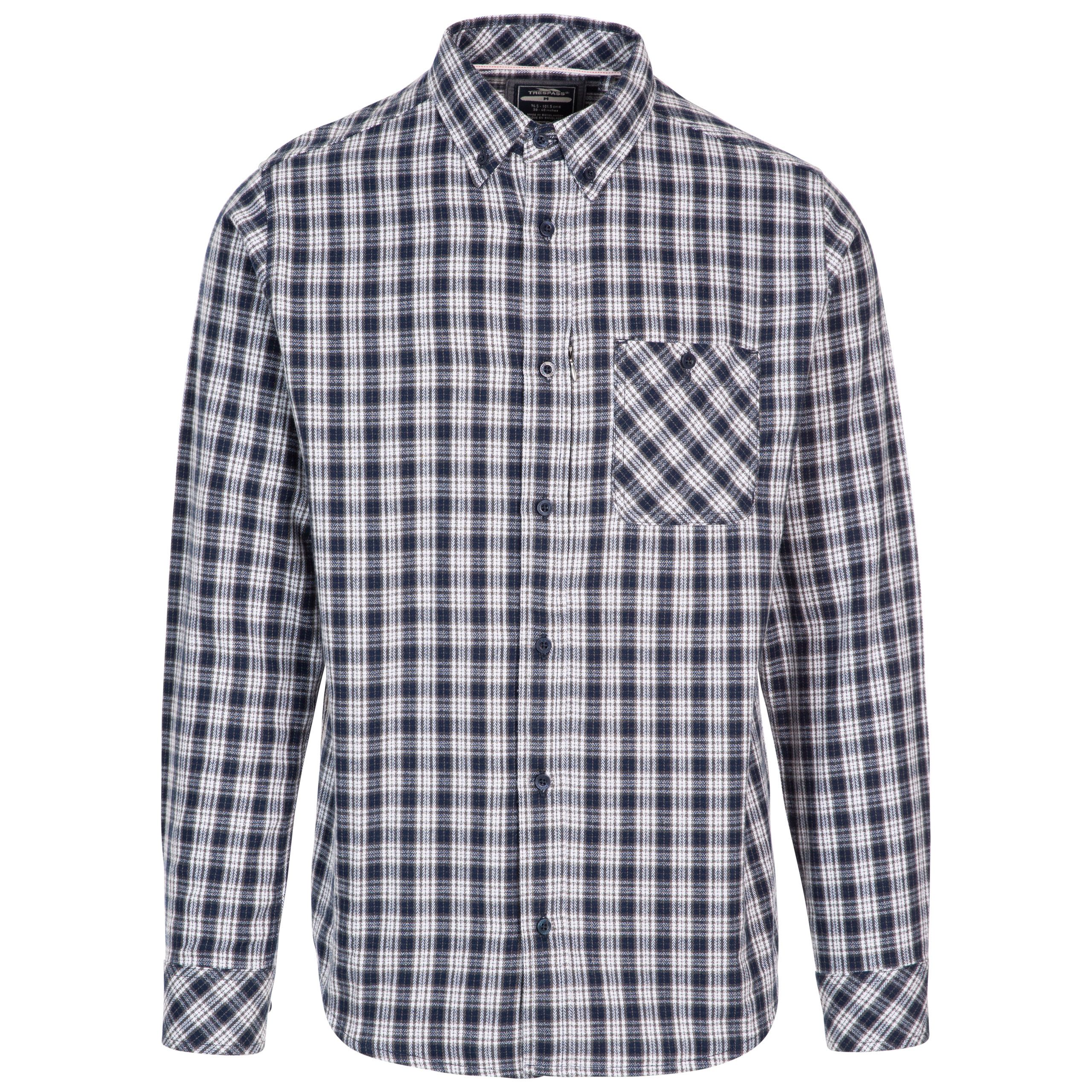 Trespass Mens Checked Shirt Concealed Zip Pocket Panncross