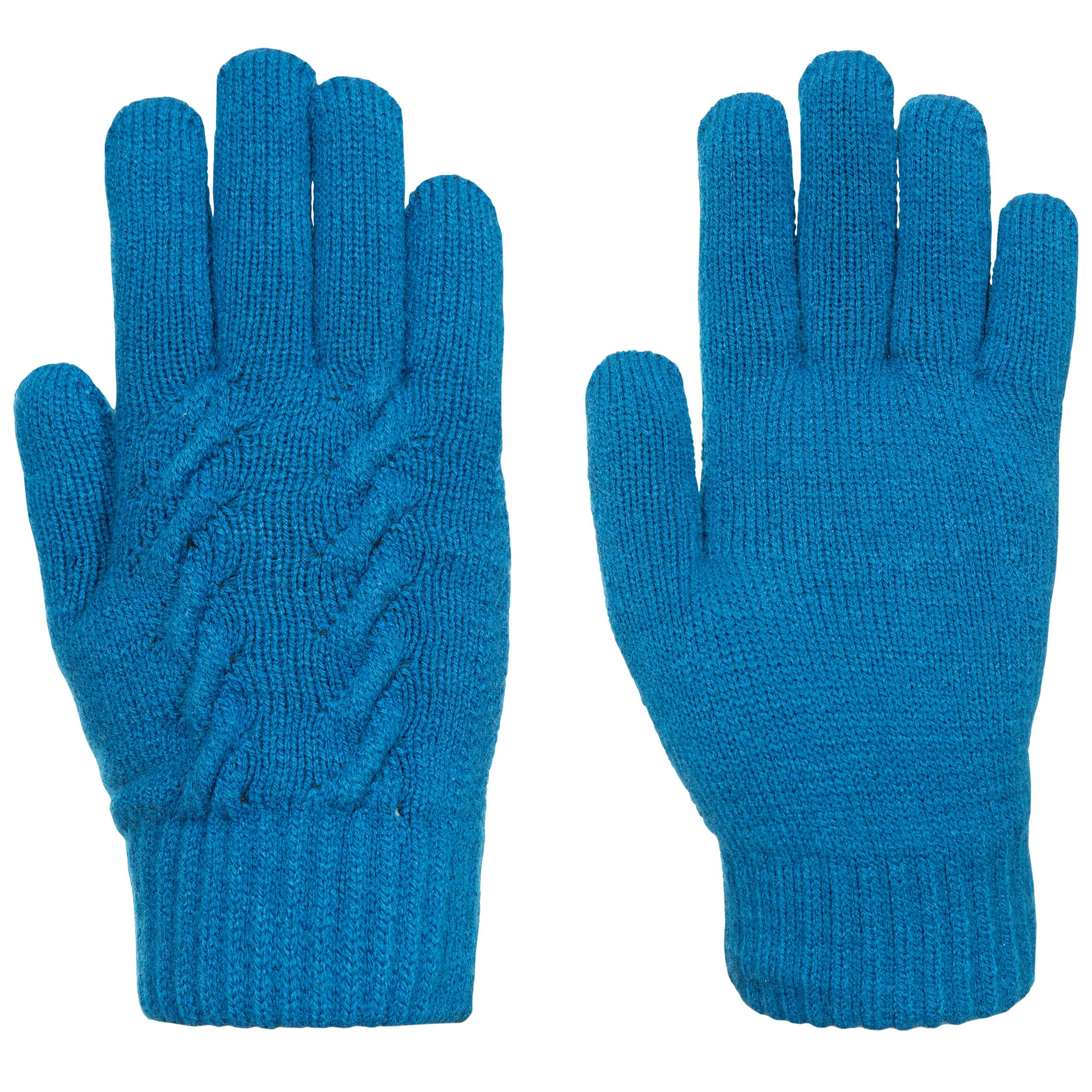 Trespass Womens Knitted Gloves Rib Cuff White Ottile