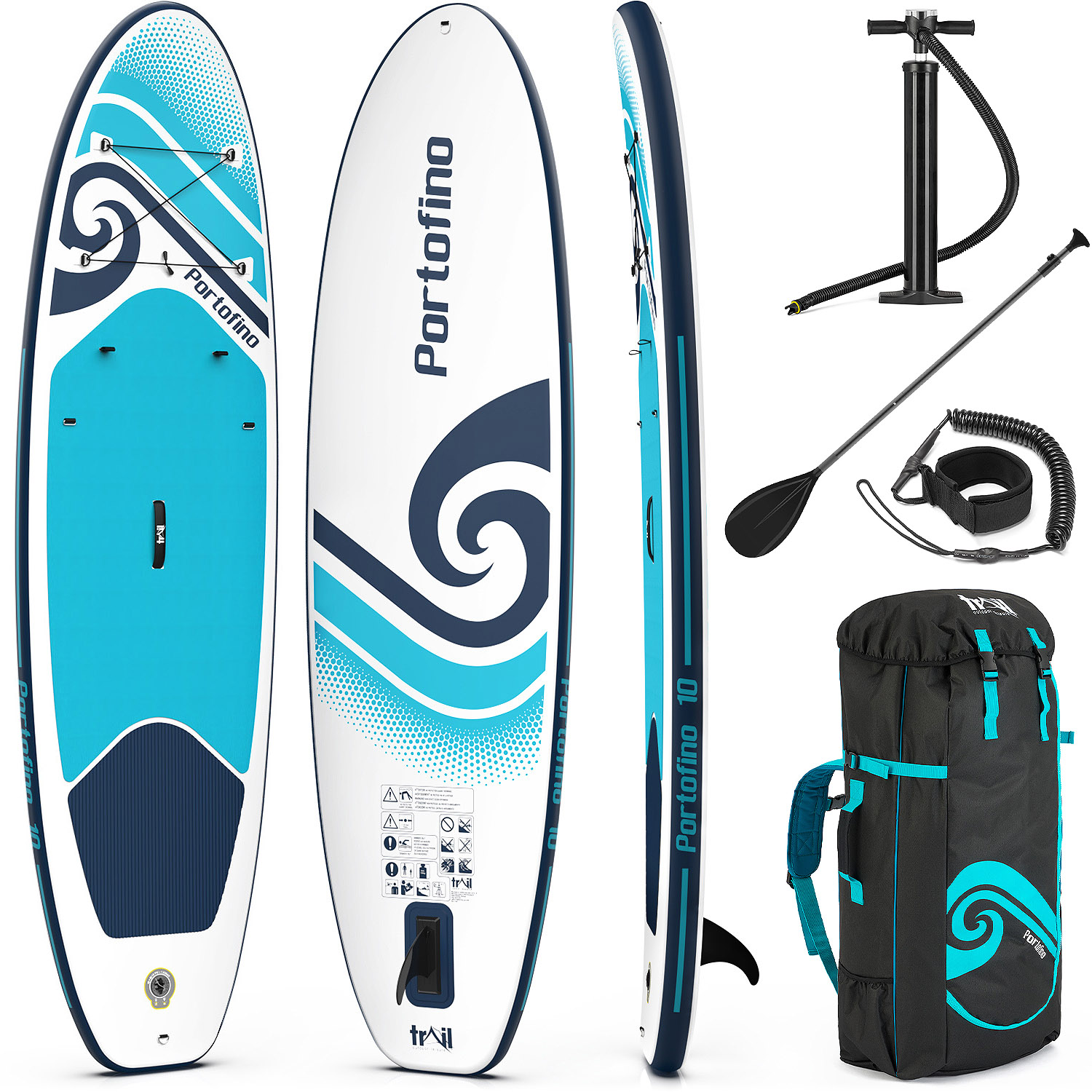 Portofino 10ft Sup Inflatable Stand Up Paddle Board