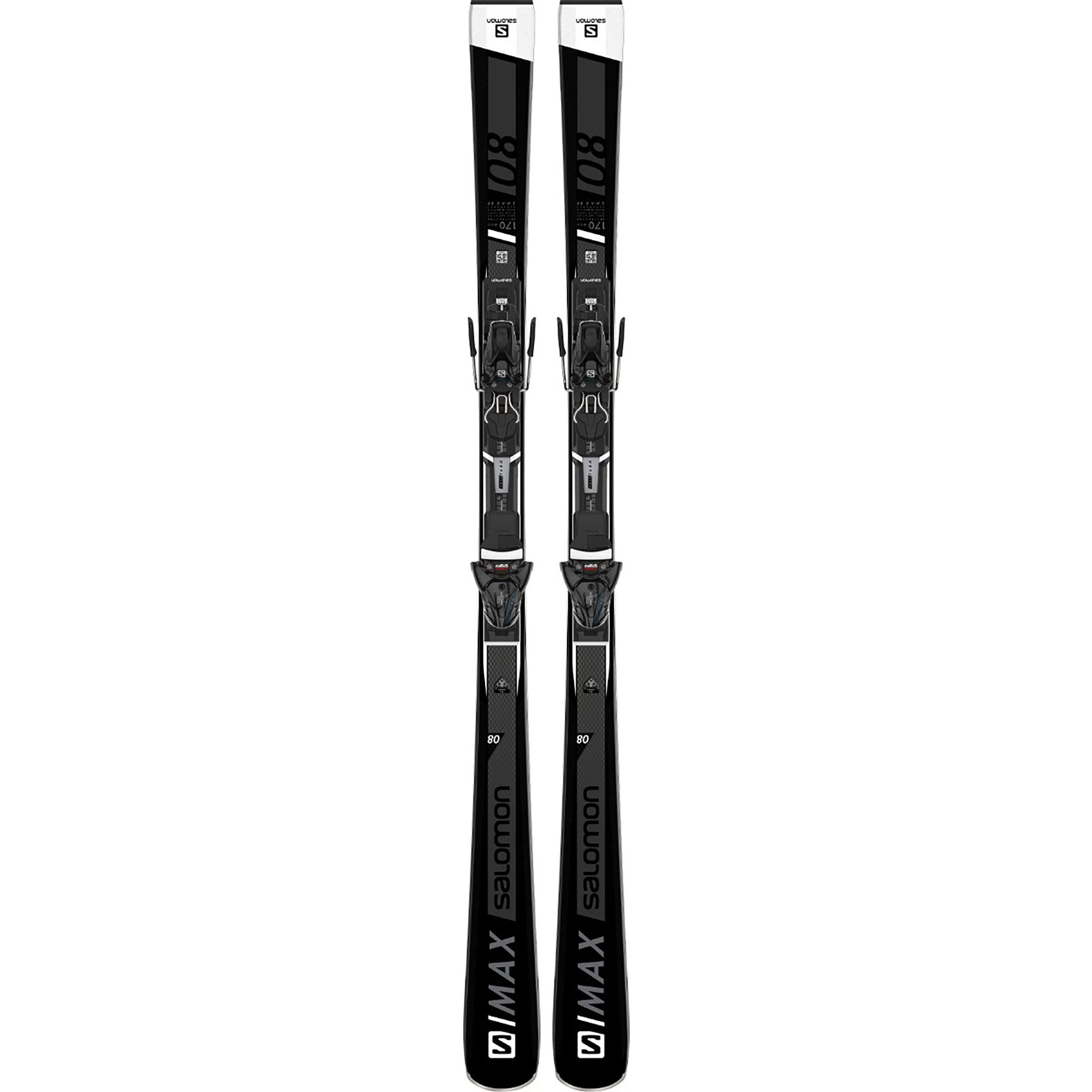 Salomon Mens E S/max 8 Skis + Z10 Gw L80 Ski Bindings