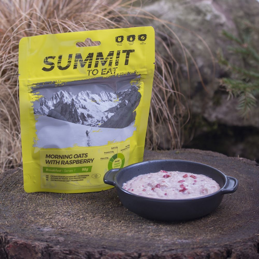 Summit To Eat Morning Oats With Raspberry Camping Food