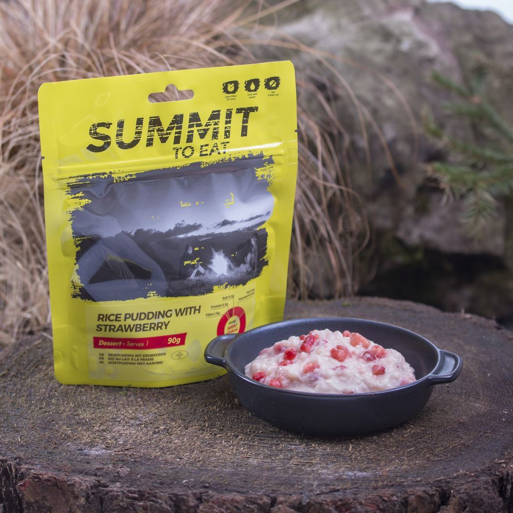 Summit To Eat Rice Pudding With Strawberry Camping Food