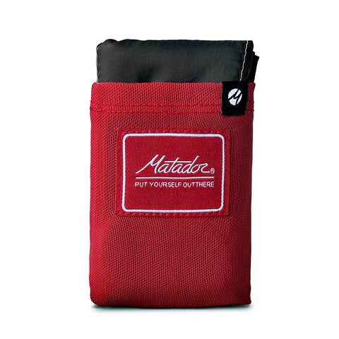 Matador  Pocket Blanket 2021 Version  Packable Picnic Blanket  Red