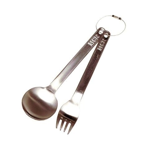Msr  Titan Fork And Spoon  Camp Cutlery  Titanium