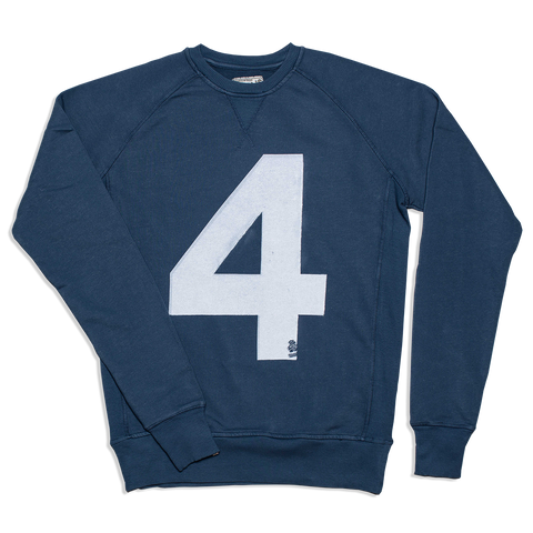 &sons  Lucky No.4 American Sweatshirt  Retro Sweatshirt  Indigo