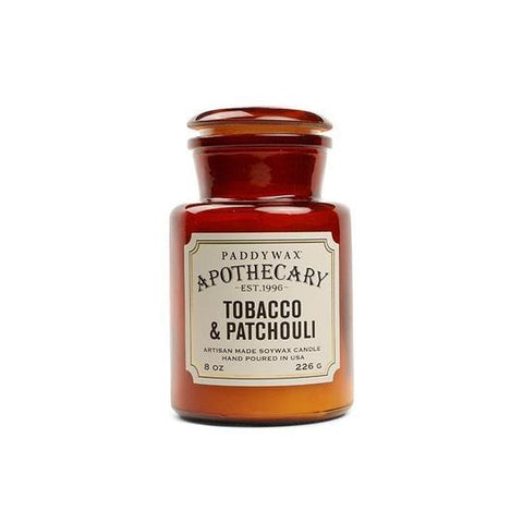 Paddywax  Apothecary Glass Candle  TobaccoandPatchouli  Soy Wax