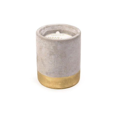 Paddywax  Urban Concrete Pot 3.5 Oz  AmberandSmoke  Concrete Candle
