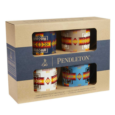 Pendleton  Ceramic Mugs  Set Of 4 Native American Mugs  Chief Joseph