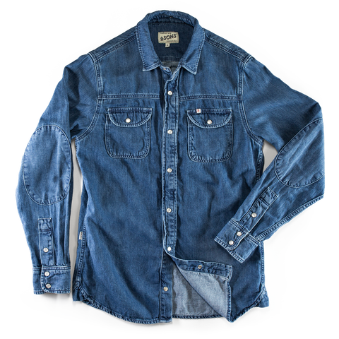 &sons  Sunday Shirt  Light Denim  Traditional Collared  Wildbounds