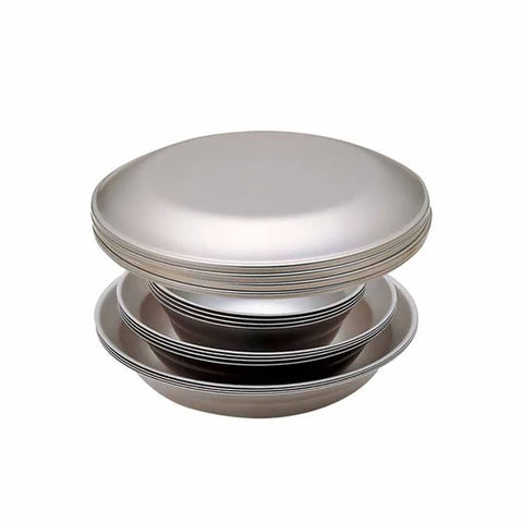 Snow Peak  Tableware Set Family  Stackable Stainless Steel Dishes