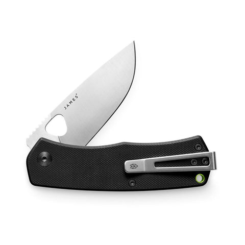 The James Brand  The Folsom  Liner-lock Pocket Knife  Black/stainless