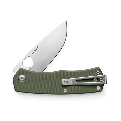 The James Brand  The Folsom  Liner-lock Pocket Knife  Od Green/stainless