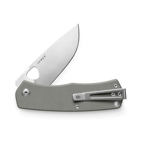 The James Brand  The Folsom  Liner-lock Pocket Knife  Primer Grey/stainless