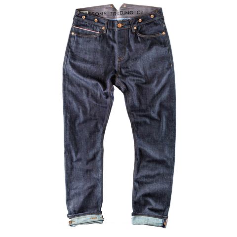 The New Frontier 14oz Selvedge Anti-bac Raw Jeans  &sons  Mens Jeans