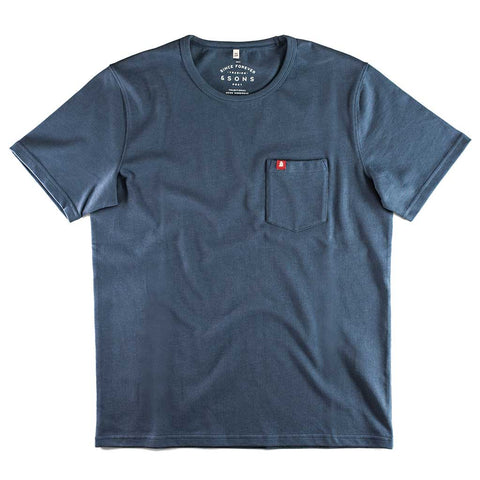 1968 T-shirt  &sons  Boxer Pocket T-shirt  Vintage T-shirt  Blue