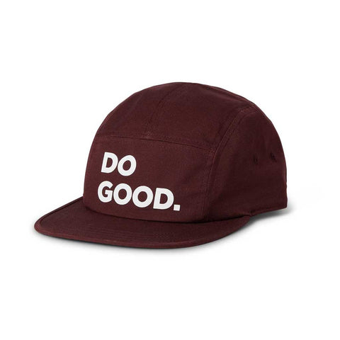 Cotopaxi  Do Good Five Panel Hat  Slogan Cap  Black Iris