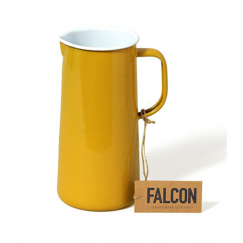 Falcon Enamelware  3 Pint Jug  Enamel Jug  Mustard Yellow