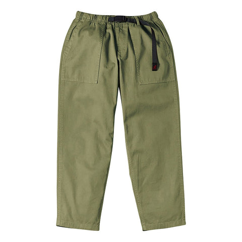 Gramicci  Loose Tapered Pants  Casual Cotton Trousers  Olive