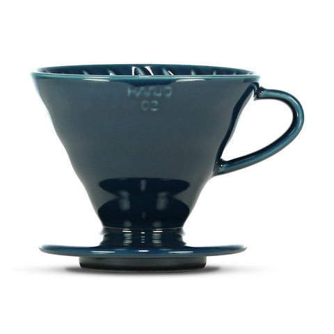 Hario  V60 2-cup Ceramic Dripper  Pour-over Coffee Maker  Blue