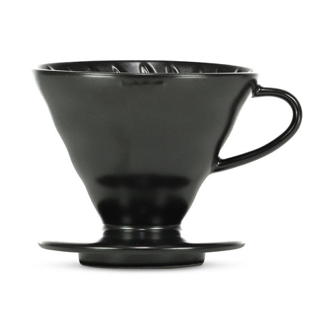 Hario  V60 2-cup Ceramic Dripper  Pour-over Coffee Maker  Matt Black