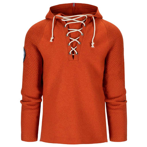 Amundsen  Boiled Hoodie Laced  Mens  Lace Up Hoodie  Iron Rust