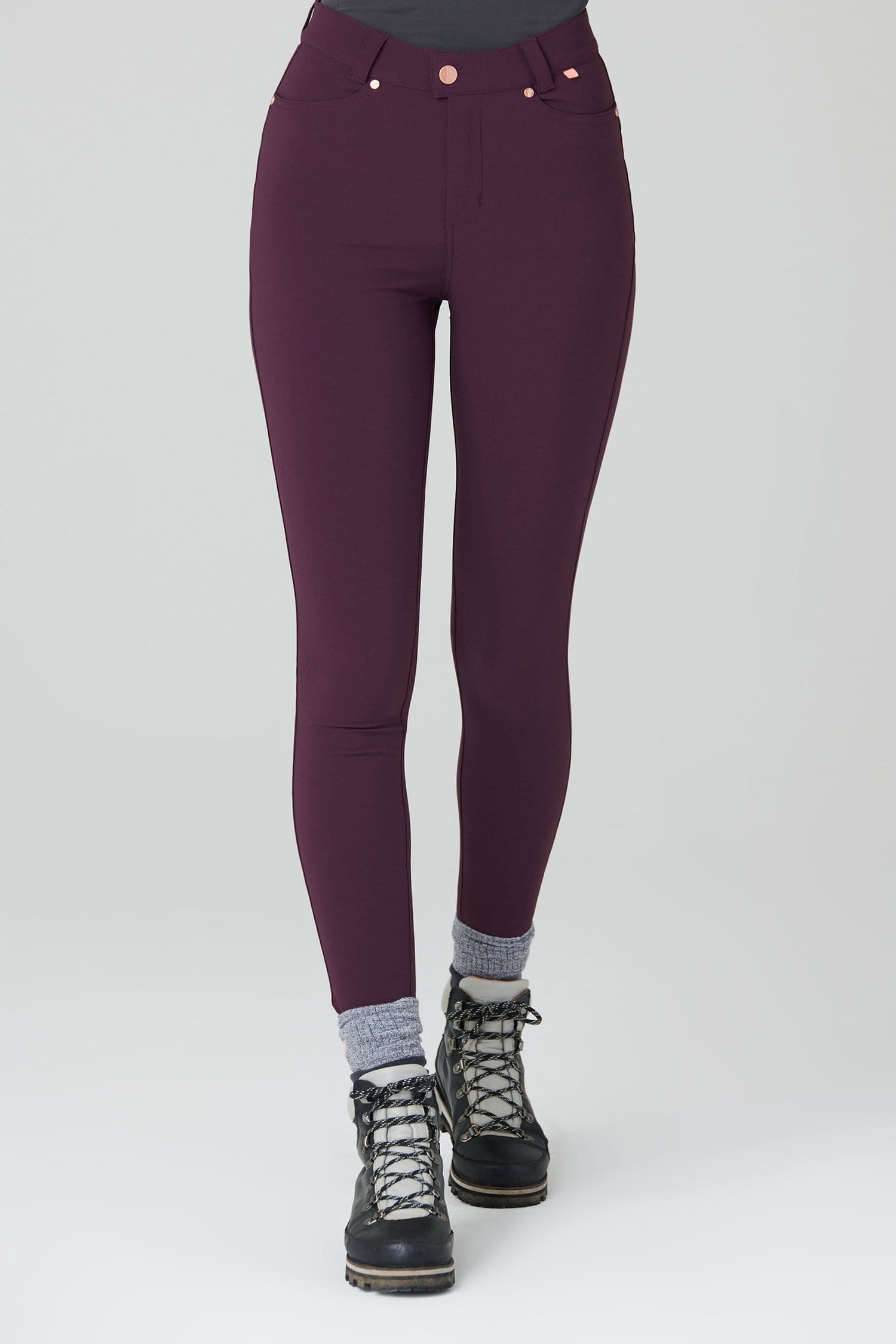 Max Stretch Skinny Outdoor Trousers - Aubergine - 30l / Uk12 - Womens - Acai Outdoorwear