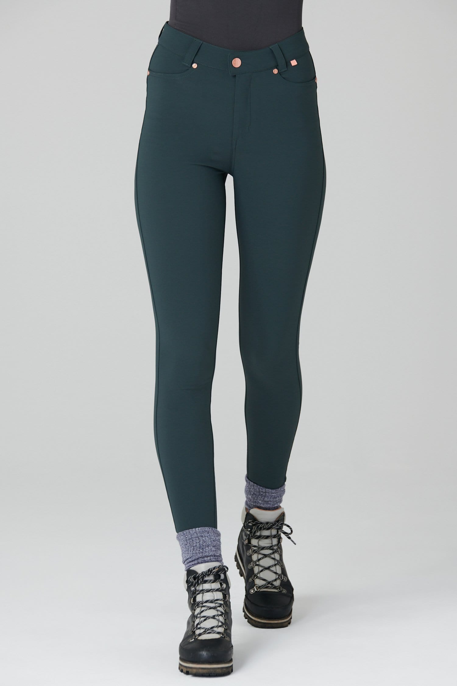 Max Stretch Skinny Outdoor Trousers - Forest Green - 24r / Uk6 - Womens - Acai Outdoorwear