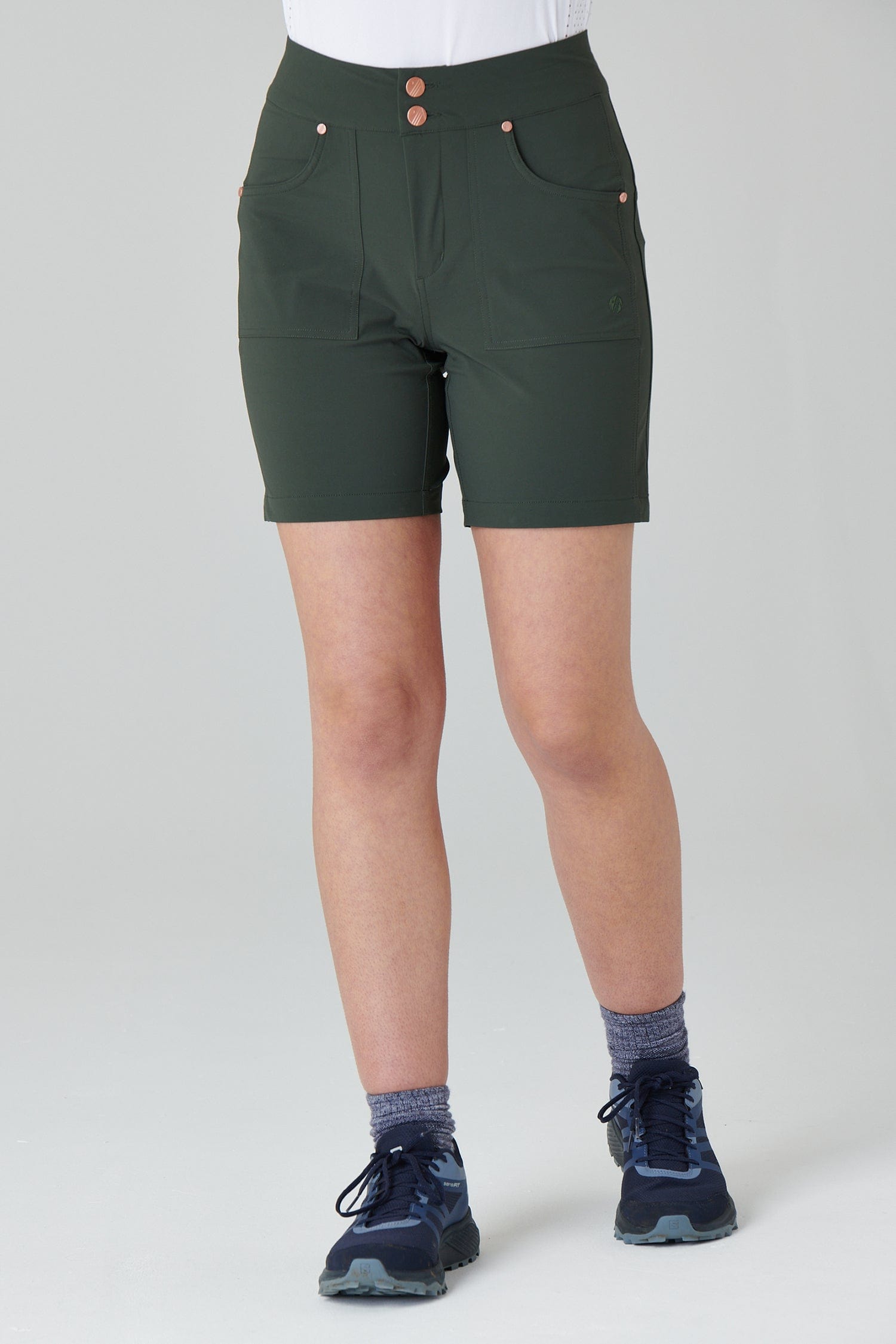 Mid Length Trek Shorts - Deep Khaki - 28 / Uk10 - Womens - Acai Outdoorwear