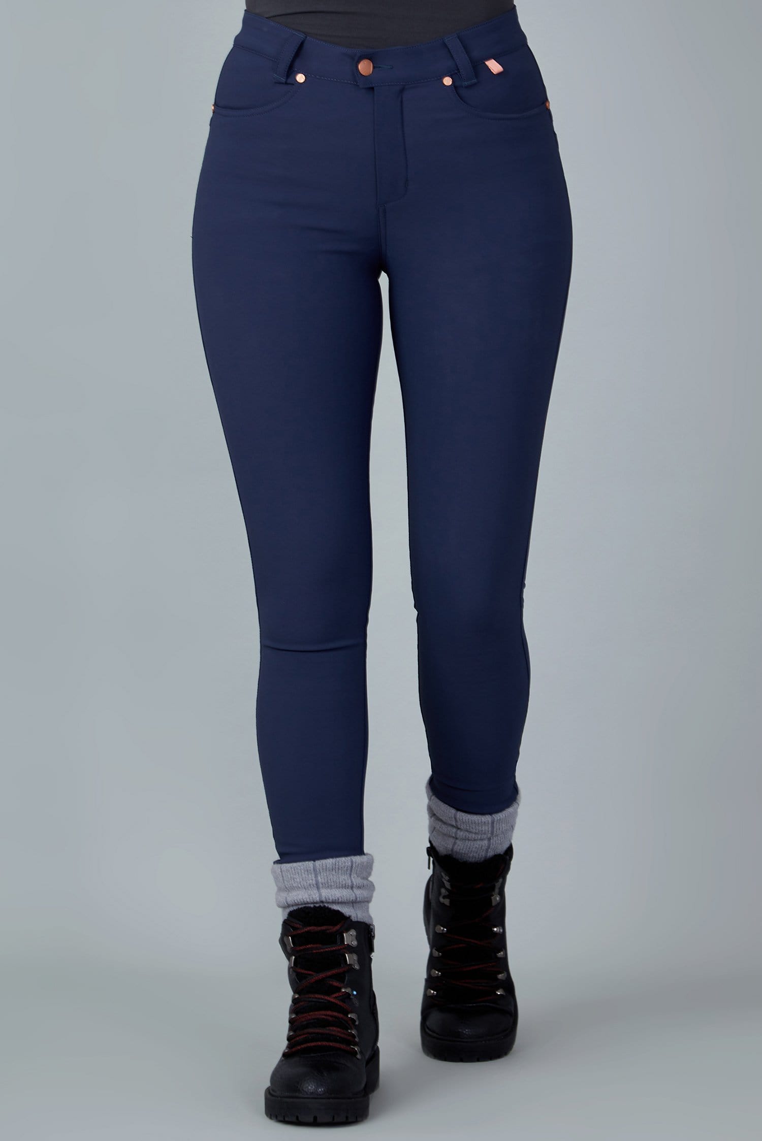 The Aventurite Stretch Skinny Outdoor Trousers - Midnight Blue - 24r / Uk6 - Womens - Acai Outdoorwear