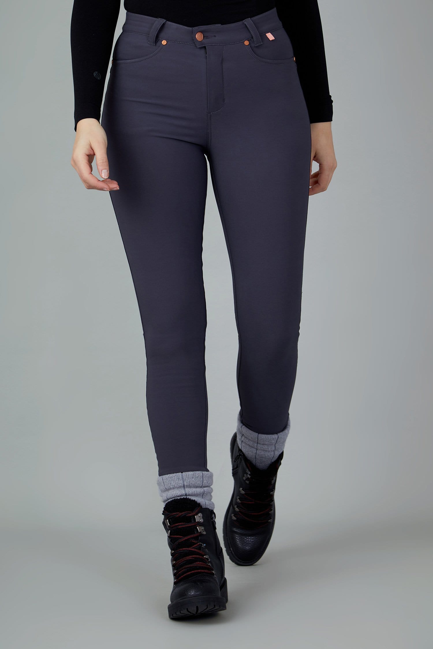 The Aventurite Stretch Skinny Outdoor Trousers - Obsidian - 24p / Uk6 - Womens - Acai Outdoorwear