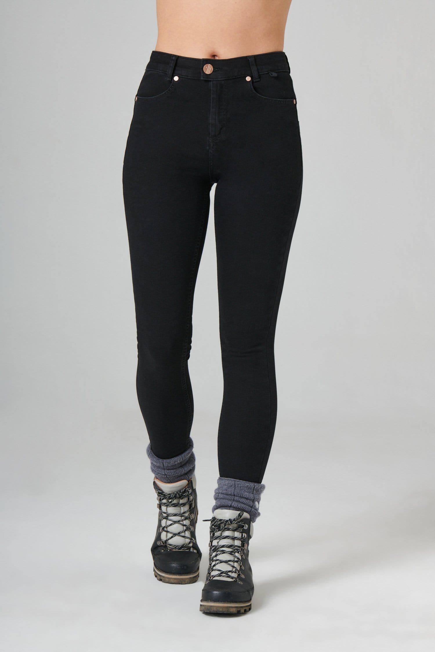 The Skinny Outdoor Jeans - Black Denim - 24r / Uk6 - Womens - Acai Outdoorwear