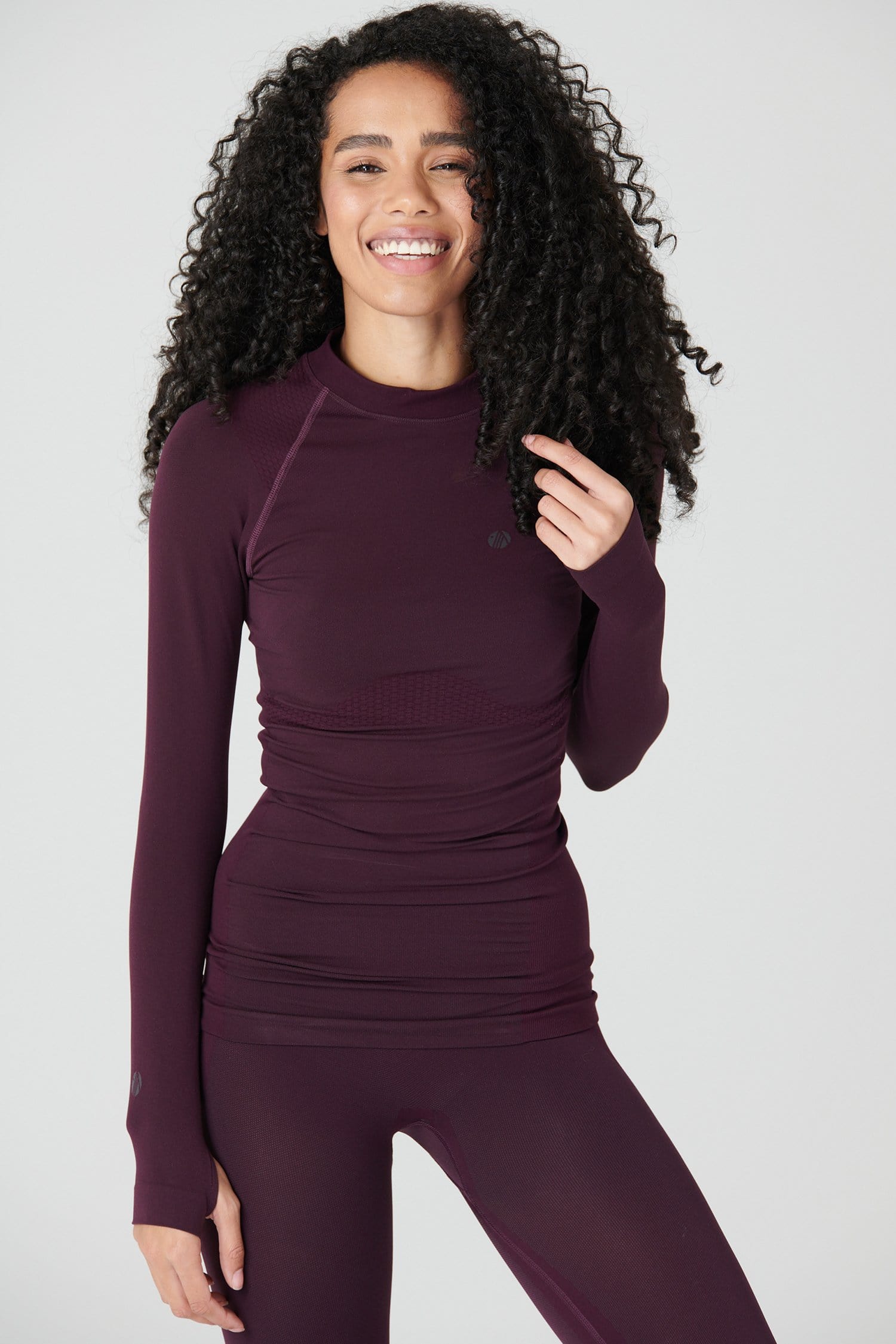 Thermal Seamless Base Layer Top - Aubergine - Xsmall - Small - Womens - Acai Outdoorwear