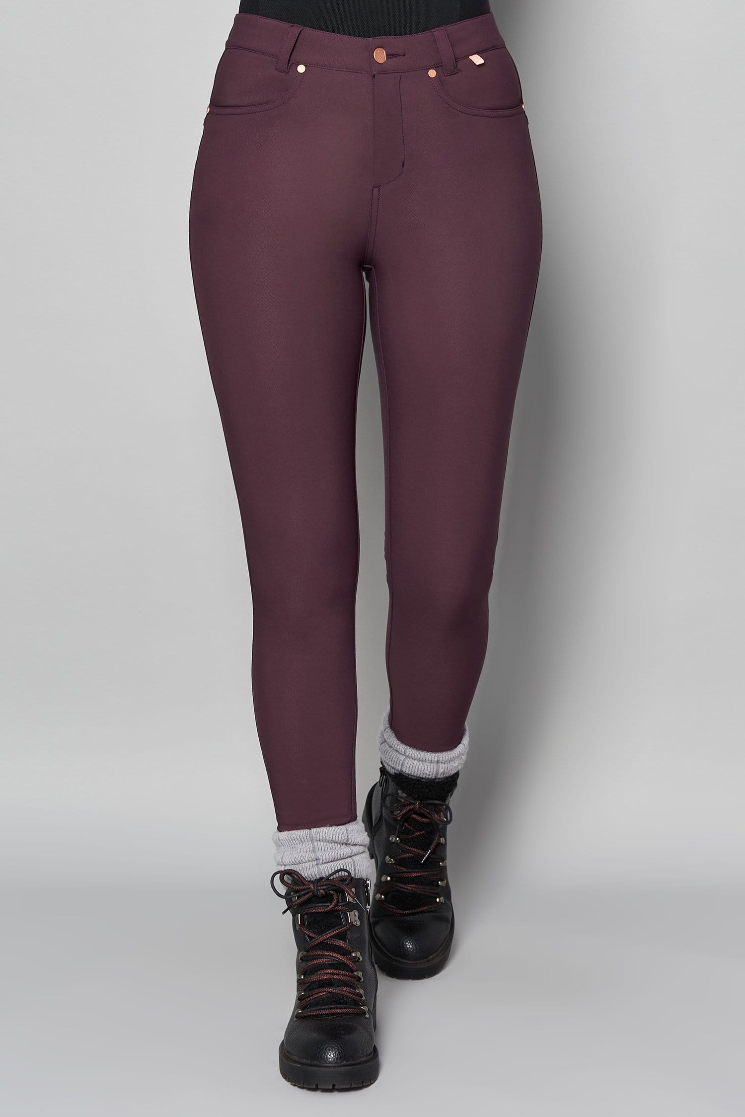 Thermal Skinny Outdoor Trousers - Aubergine - 28l /uk10 - Womens - Acai Outdoorwear