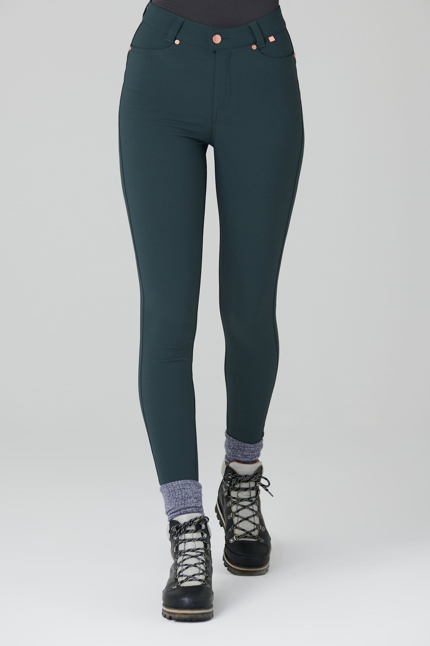 Thermal Skinny Outdoor Trousers - Forest Green - 24p / Uk6 - Womens - Acai Outdoorwear