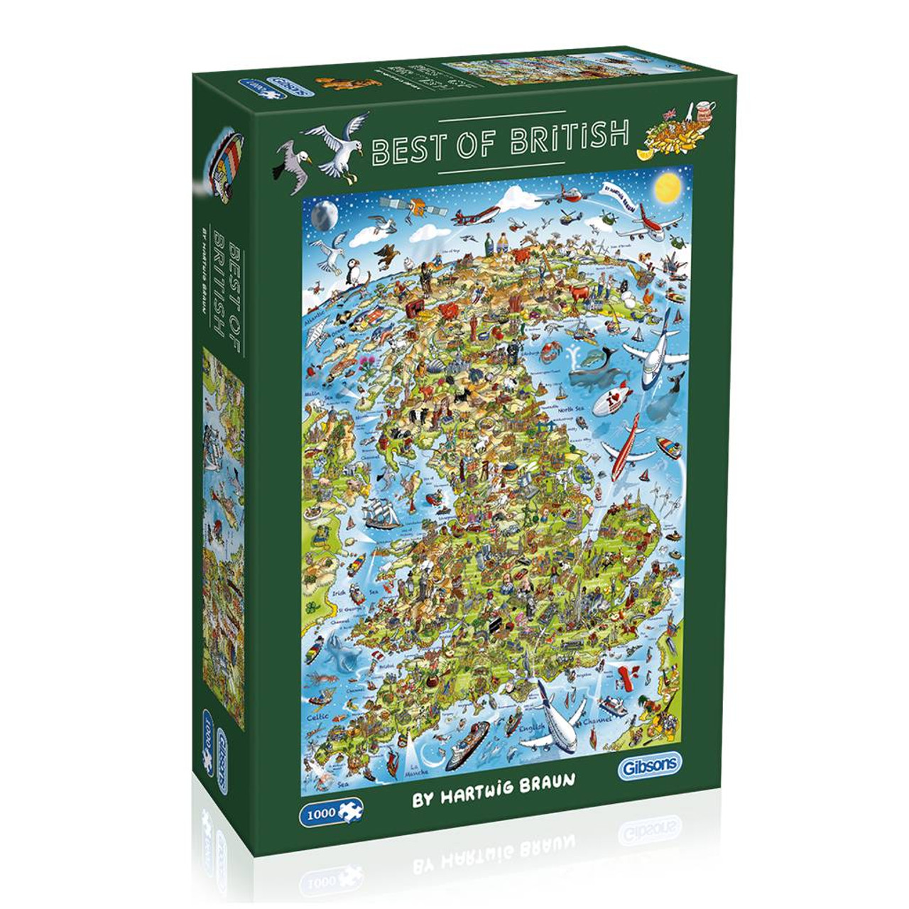 Best Of British Map 1000 Piece Jigsaw Puzle